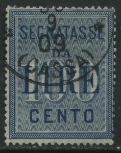 Italy 1903 100 lire blue Postage Due used - Picture 1 of 1