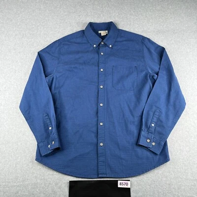 Рубашка Carbon2Cobalt средняя темно-синяя в горошек на пуговицах с длинным рукавом мужская - Изображение 1 из 4