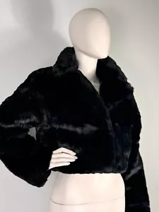 Kunstfell Jacke / Cropped Fake Fur Jacket - Bild 1 von 3