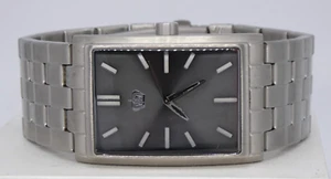 Next Men's Stainless Steel Tank Style Quartz Watch Black Dial Working - Picture 1 of 13