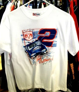 VINTAGE CHASE #2 PENSKE RACING WHITE YOUTH TEE SHIRT RUSTY WALLACE MEDIUM 10/12  - Picture 1 of 3