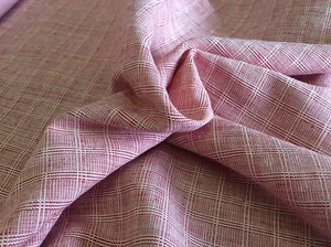 TANGO RED PLAID POLY COTTON- BY THE YARD - Picture 1 of 1