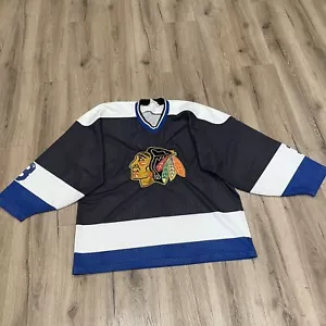 Vintage Chicago Blackhawks Hockey Trikot Größe XL schwarz High Five #3 NHL USA - Bild 1 von 7
