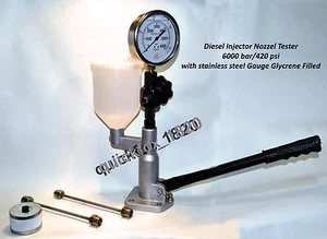 DIESEL INJECTOR NOZZLE TESTER Calibrate Injector Pressure leakage spray pattern - Picture 1 of 2