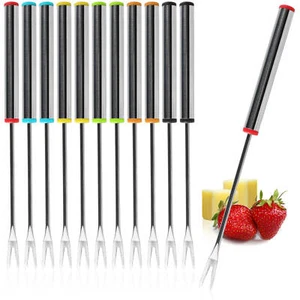 12x Fondue Gabeln aus Edelstahl - spülmaschinengeeignetes Fonduebesteck - - Bild 1 von 8