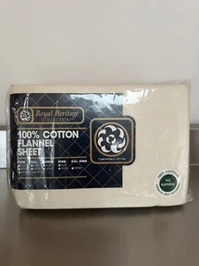 Royal Heritage Collection 100% Cotton Flannel King Fitted Sheet Made in Portugal - Picture 1 of 10