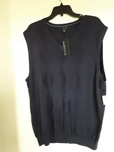 Van Heusen Navy Blue Mens Sweater Vest size XL NEW - Picture 1 of 3