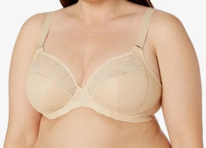 Sujetador Elomi Carmen Sand Beige Reino Unido 44DD con aros sin relleno y gancho en J 4010 - Imagen 1 de 3