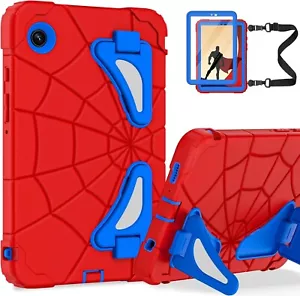 Red Kids Heavy Duty Samsung Galaxy A9 Tablet Case Screen Protector Carry Strap - Picture 1 of 4