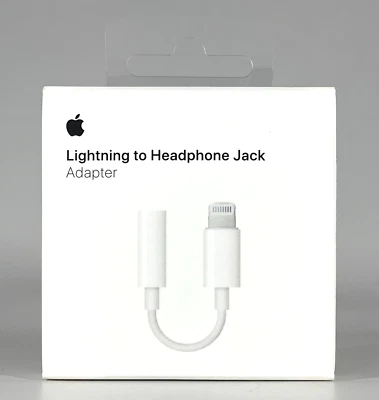OEM Apple Lightning to Headphone 3.5mm Jack Adapter - White MMX62AM/A - Image 1 of 2