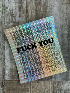 SUPREME HYSTERIC GLAMOUR F*CK YOU STICKER - SILBER - FW17 - Bild 1 von 1