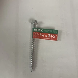 SPAX Wood Lag Screws Hex Head 1/4 x 3-1/2”Zinc Silver Powerlag 46 Count Lag Bolt - Picture 1 of 2