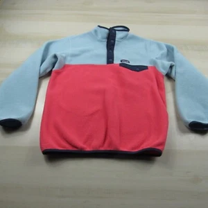 Patagonia Sweater Girls Large Blue Coral Snap T Synchilla Pullover Youth - Picture 1 of 12