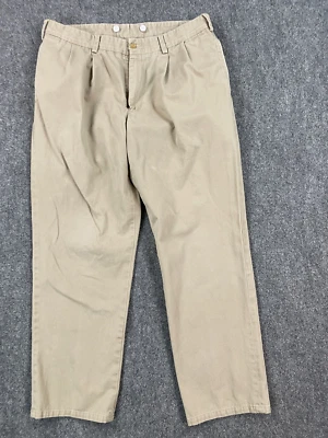 Bills Khakis Pants Mens 36x32 Beige Khaki M2 Classic Fit  Pleated Office - Image 1 of 4