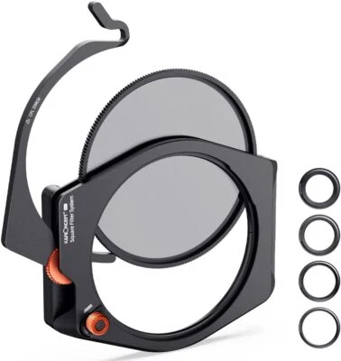 K&F Concept Metal Square ND Filter Holder + 95mm CPL + 4 Filter Adapter Ring Kit - Image 1 of 4