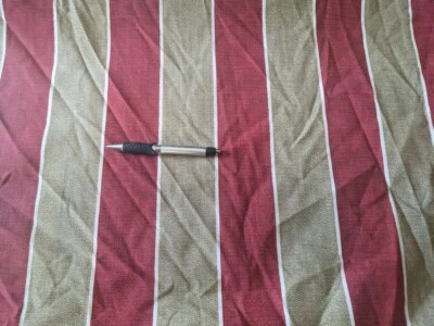 Robert Allen red / tan indoor outdoor fabric material 54 inches by the yard OT - Image 1 of 2