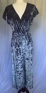 URBAN OUTFITTERS Panne Velour Jumpsuit Silver/Grey, Large - Picture 1 of 13