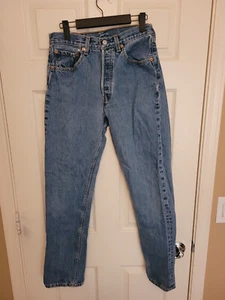 Vintage 90s Levis 501 Size 28x31 (31x32) Jeans Straight Denim Blue Womens USA - Picture 1 of 14