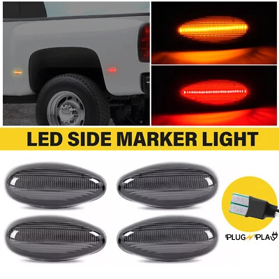 Luces LED laterales para Chevy Silverado 2500HD 3500HD doble cama 2001-2007 Foto 1 de 4