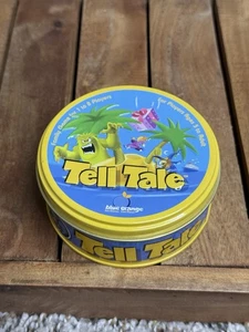 Tell Tale Family Story Erzählen Blech Kartenspiel blau orange Anleitung fehlt - Bild 1 von 3