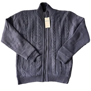 True Rock Zipper Sweater For  Men Size : L Color: Blue. Two Side Pockets. - Picture 1 of 11