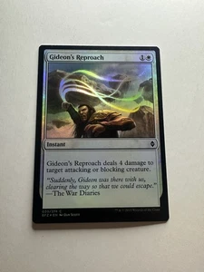 Gideon's Reproach LP Battle for Zendikar Foil Magic The Gathering Magic The Gathering Juego ligero - Imagen 1 de 2