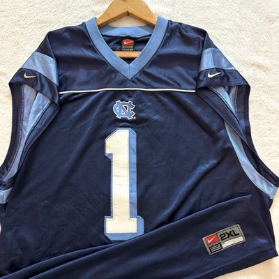 Vintage Y2K Nike UNC Basketball Jersey XXL North Carolina Tar Heels Dazzle Tank - Image 1 of 4