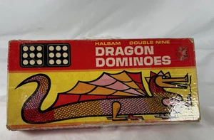 Vintage Dragon Dominoes And Graphic Dragon Box Halloween Display - Picture 1 of 12
