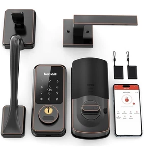 ✅ Hornbill Serratura Porta Ingresso Senza Chiave con Maniglia Smart Serratura Porta Anteriore Strofinata ad Olio - Foto 1 di 9