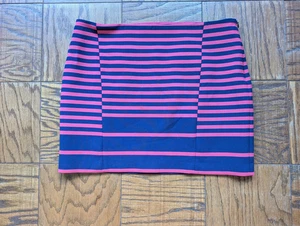 Thakoon Addition womens Striped Skirt Pink Blue Stripe Size 12 - Picture 1 of 8