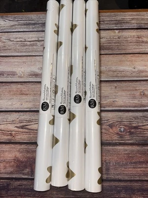 4 rollos NUEVO papel tapiz Roommates corazones dorados pelar y pegar, 20,5" X 16,5 pies cada uno Foto 1 de 2