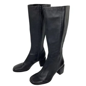 Botas de cuero Vince para mujer 12M Maggie hasta la rodilla de lujo negras - Imagen 1 de 13