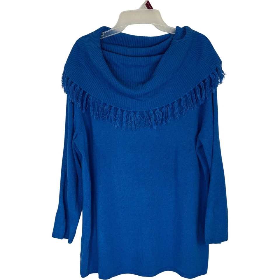 Suéter Cristal Kobe Flecos Capucha Cuello Azul 2X Acrílico Manga Larga Pullover Foto 1 de 4