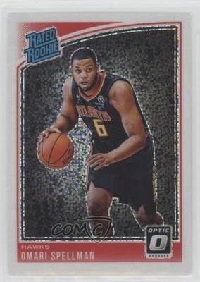 2018 Panini Donruss Optic Rated White Sparkle Prizm /20 Omari Spellman Rookie RC - Image 1 of 2