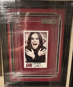 Ozzy Osbourne Black Sabbath Signed Photo With Beckett Slabbed Certification - Picture 1 of 3