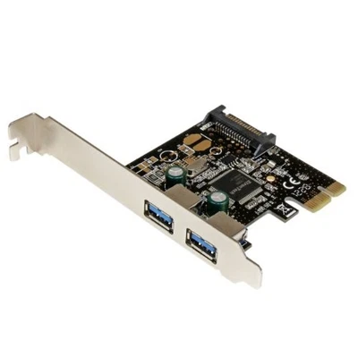 StarTech 2 Port PCI Express PCIe SuperSpeed USB 3.0 Controller Card w/ SATA - Image 1 of 4