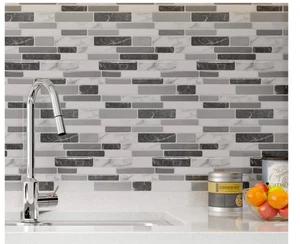 Azulejos para salpicadero de cocina Art3d 10 hojas pelar y pegar 12x12 mármol autoadhesivo - Imagen 1 de 6