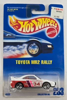 Hot Wheels 1991 Mattel #233 (Toyota MR2 Rally 34) 4609 - Imagem 1 de 4