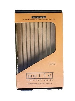 Motiv 551-PVD 酒店经营者系列 8 英寸肥皂淋浴浴篮架金色黄铜 — 第 1/4 张图片