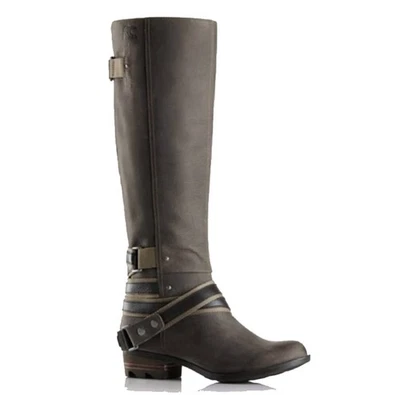 Botas de equitación altas SOREL Lolla para mujer 9 canteras arnés con tiras tacón impermeables Foto 1 de 4