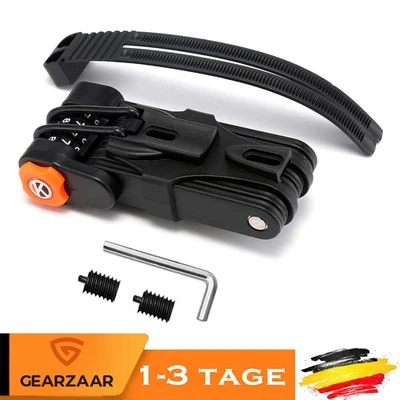 Lucchetto Bici Lucchetto a Combinazione con Supporto XXL Nero Livello di Sicurezza 15 - Immagine 1 di 4