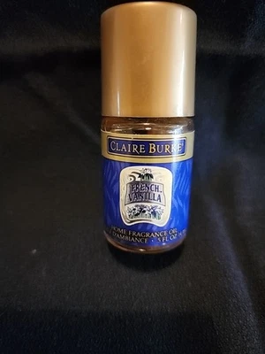 Óleo perfumado caseiro vintage anos 90 Claire Burke baunilha francesa HTF RARO NOS 0,5 fl oz - Imagem 1 de 4