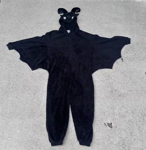 Killstar Demonic Suit Unisex S/M schwarz Fleece Maxi Pyjama weich Overall LESEN - Bild 1 von 15