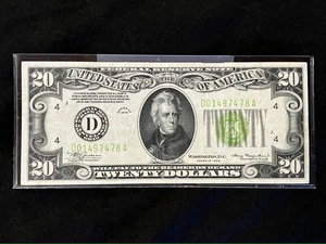 1934 $20 Twenty Dollars Bank of Cleveland Note FR-2054D RARE High Grade Heirloom - Picture 1 of 12