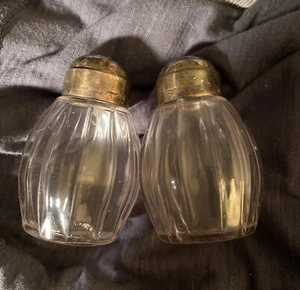 Rare CHRISTOFLE France Set Of Sterling Silver Crystal Salt And Pepper Shakers 3” - Picture 1 of 7