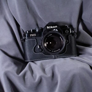 For Nikon FM2 FE2 FM2N Case Real Genuine Leather Half Camera Case Bag Cover - Picture 1 of 44