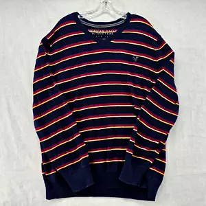 American Eagle Outfitters Sweater Men's XXL Multicolor Striped Pullover Cotton - Picture 1 of 8