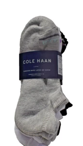 Cole Haan Women's 6 Pair Cushion Base Layer No Show Socks Multicolor New! NWT - Picture 1 of 8