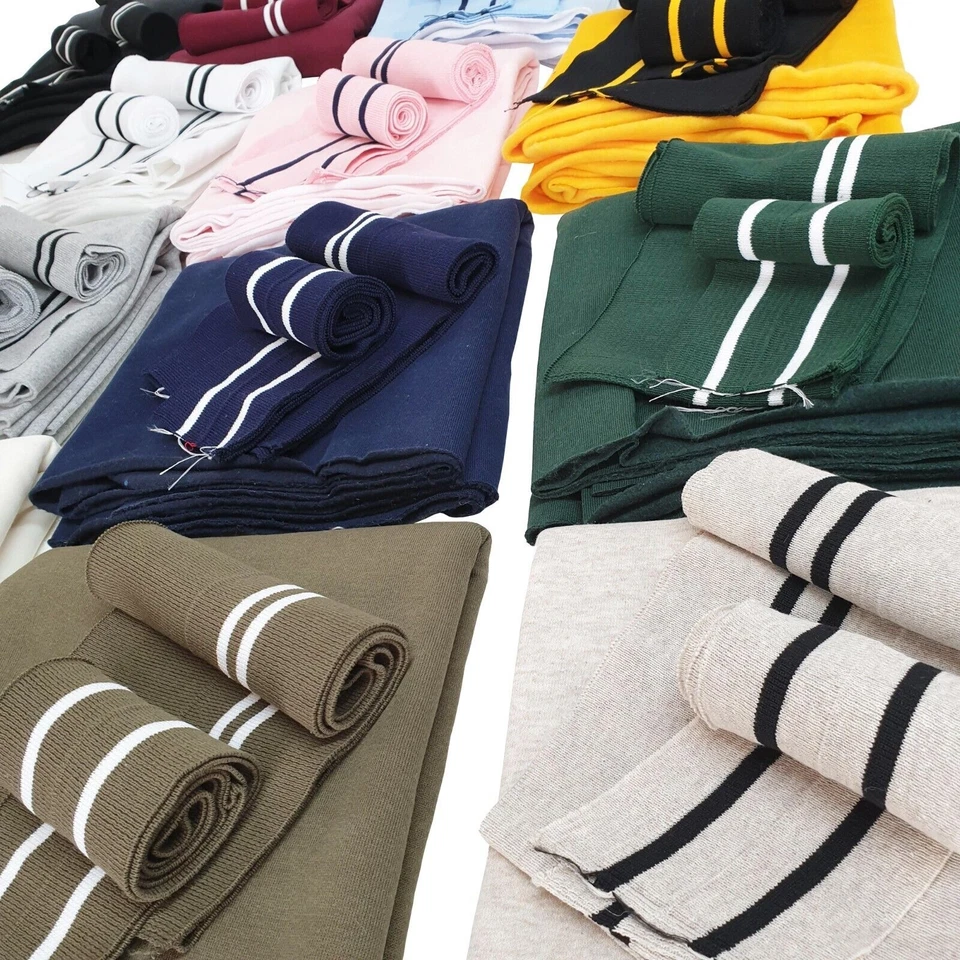 Cintura de punto acanalado puño y cuello ribete ondulaciones para sudadera con capucha y ribete de renovación Foto 1 de 4