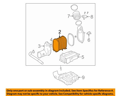 Elemento de filtro de aire del motor Super Duty Ford OEM 03-07 F-350 4C3Z9601AA Foto 1 de 2